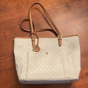 Michael Kors Monogram Tan Tote Bag